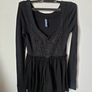 Black Baby Doll Long Sleeves
